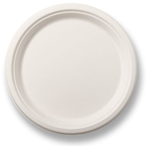 Bagasse Plate Round (254mm/10″) White