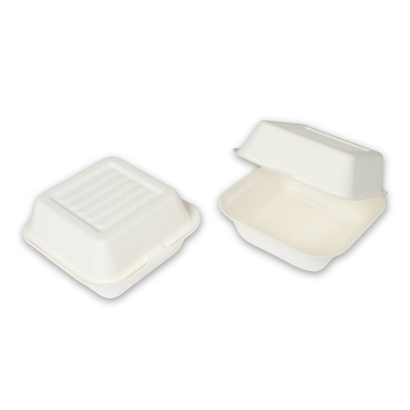 Bagasse Deep Burger Box (265x132x78mm/6″) White (HP6)