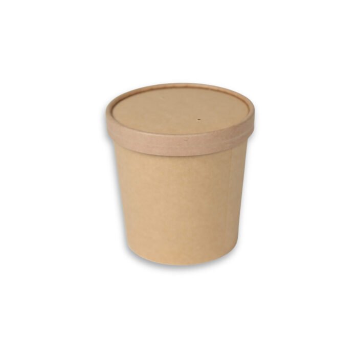 Paper Soup Cup+Lid (795ml/26oz) Kraft