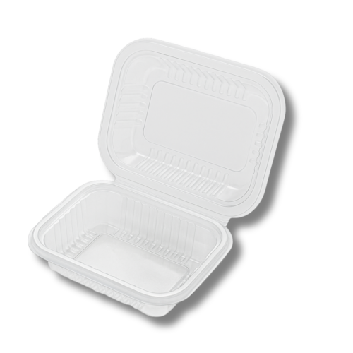 Hinged Food Container RPET (250ml/9oz) Clear