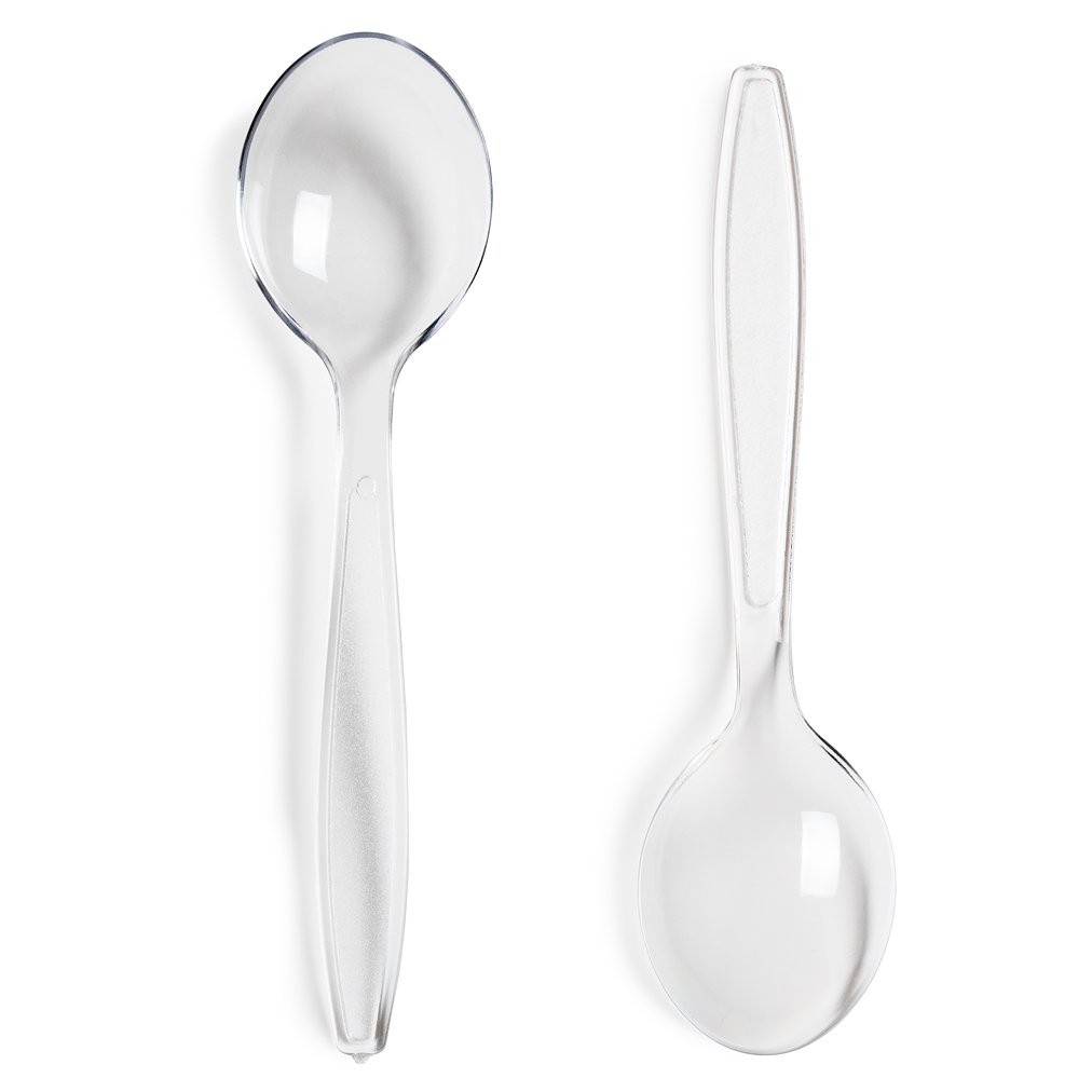 Clear Premium Reusable PS (170mm/6.7″) Soup Spoon