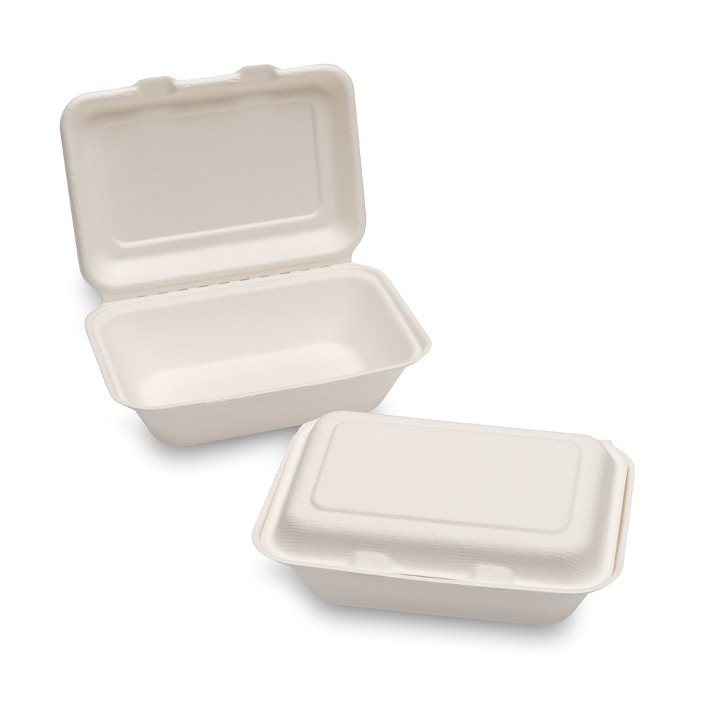 Bagasse Lunch Box (185x134x65mm/7.5x5x2.5