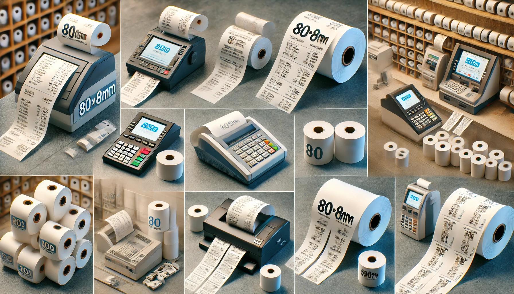 80mm x 80mm Thermal Till Receipt Paper Rolls EPOS (Box of 50)