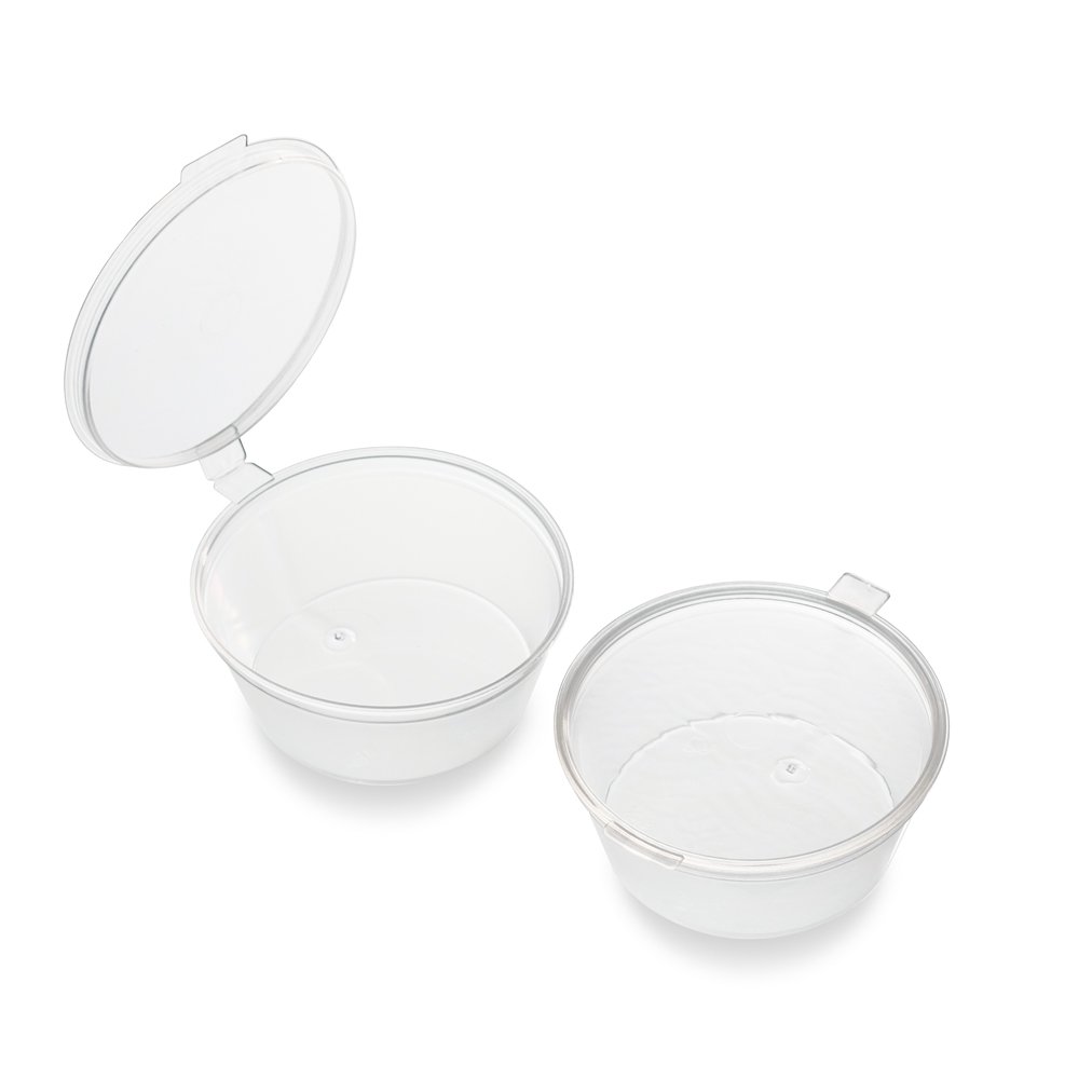 Microwave Portion Pot Round PP (56ml/2oz) Clear Hinge