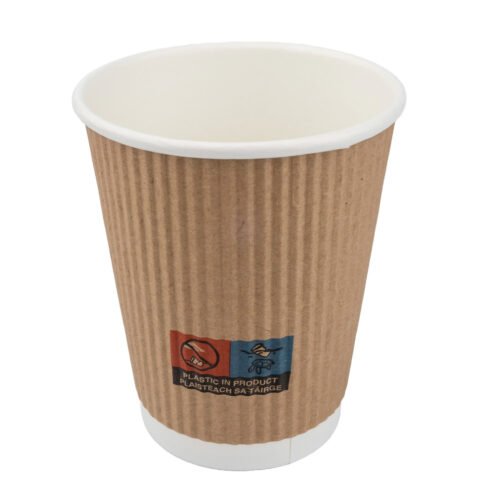 Triple Wall (Ripple) Hot Drink Cup (227ml/8oz) Brown