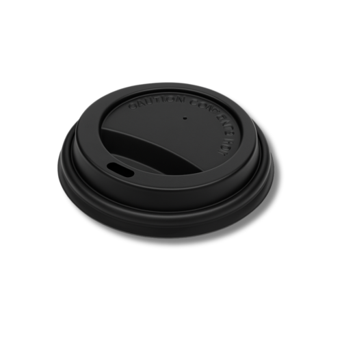 Sip Through PP Lids (Dia 73mm) Black