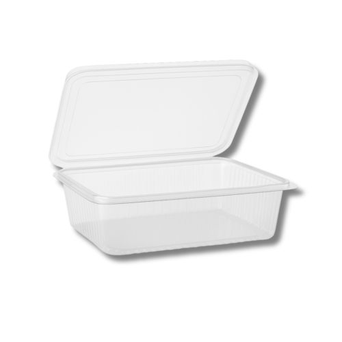 Hinged Food Container RPET (750ml/26oz) Clear