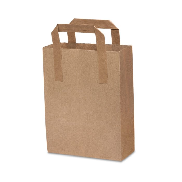 Brown Ext Handle Paper Bag (190x80x250mm/7x3x10″) Sml