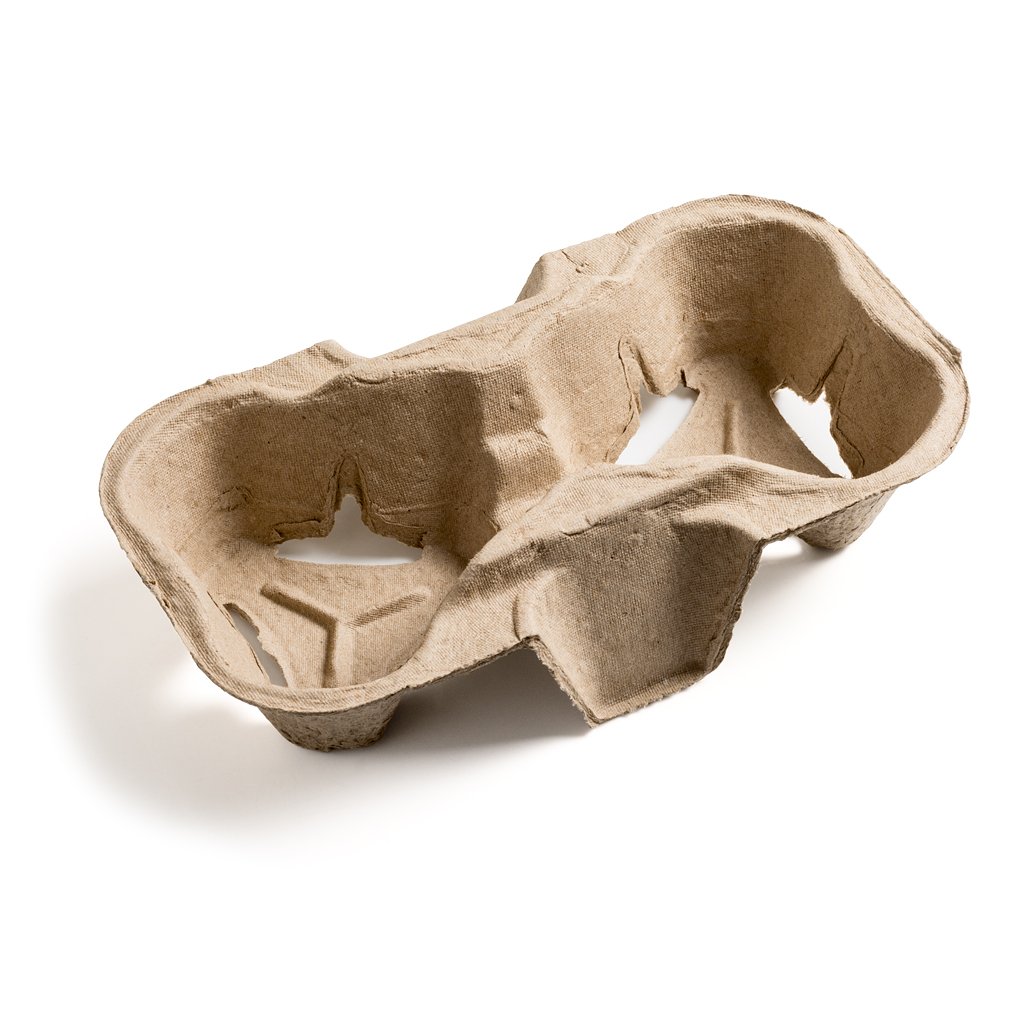 Moulded Pulp Fibre 2 Cup Carrier