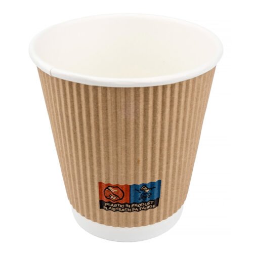 Triple Wall (Ripple) Hot Drink Cup (284ml/10oz) Brown