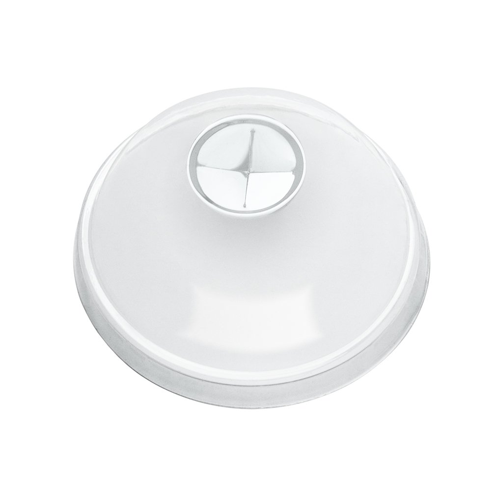 Clear Dome Lid with Cross Hole for Smoothie Cup RPET (78mm)
