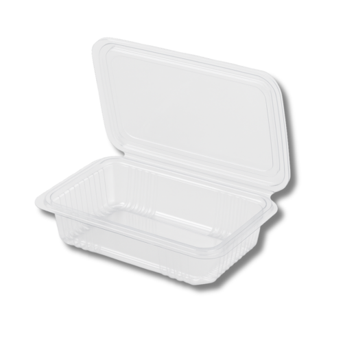 Hinged Food Container RPET (375ml/13oz) Clear