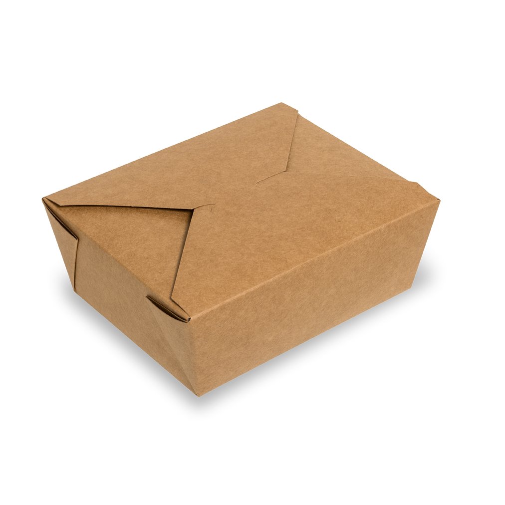 No.8 Snack Box (174/153×143/120x65mm-1400ml/49oz) Brown