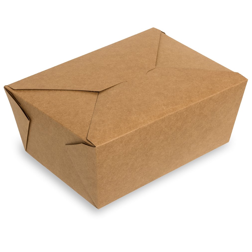 No.4 Snack Box (214/196×161/140x90mm-2800ml/98oz) Brown
