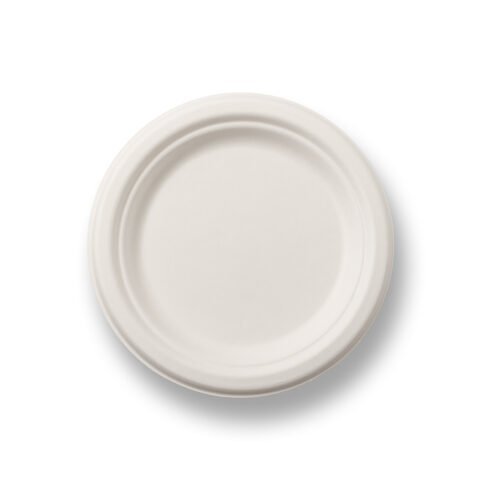 Bagasse Plate Round (150mm/6″) White