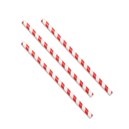Straight Smoothie Straw Paper (200x8mm/8