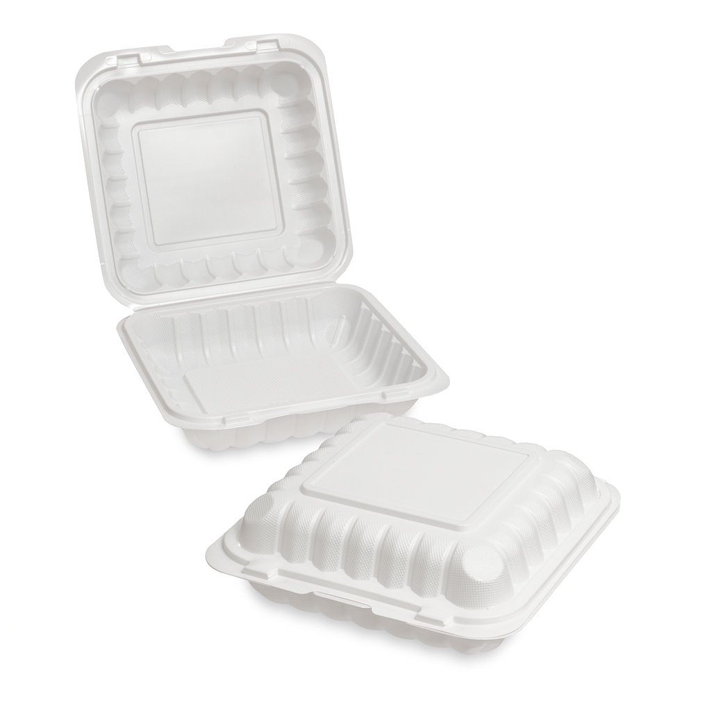 Microwave Meal Box (205x205x72mm/8×8″) White