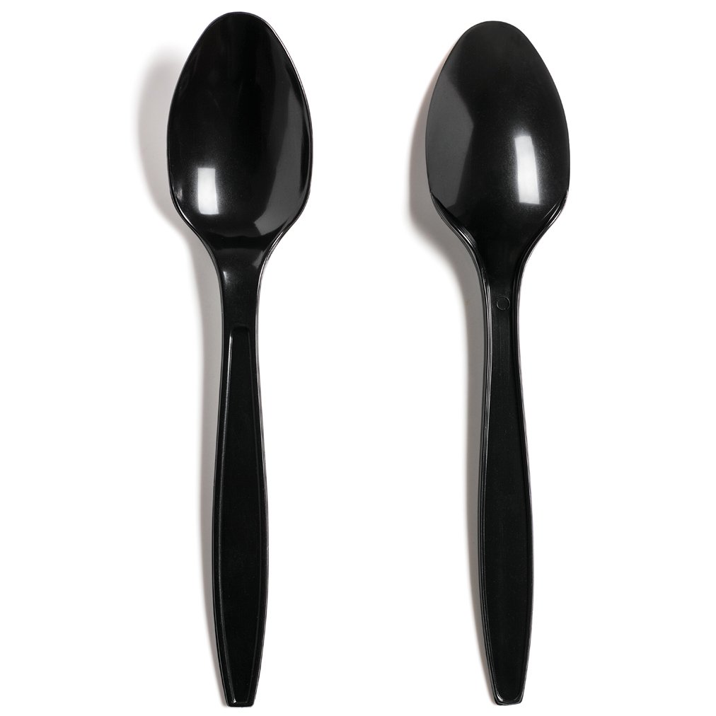 Black Premium Reusable PS (170mm/6.7″) Dessert Spoon