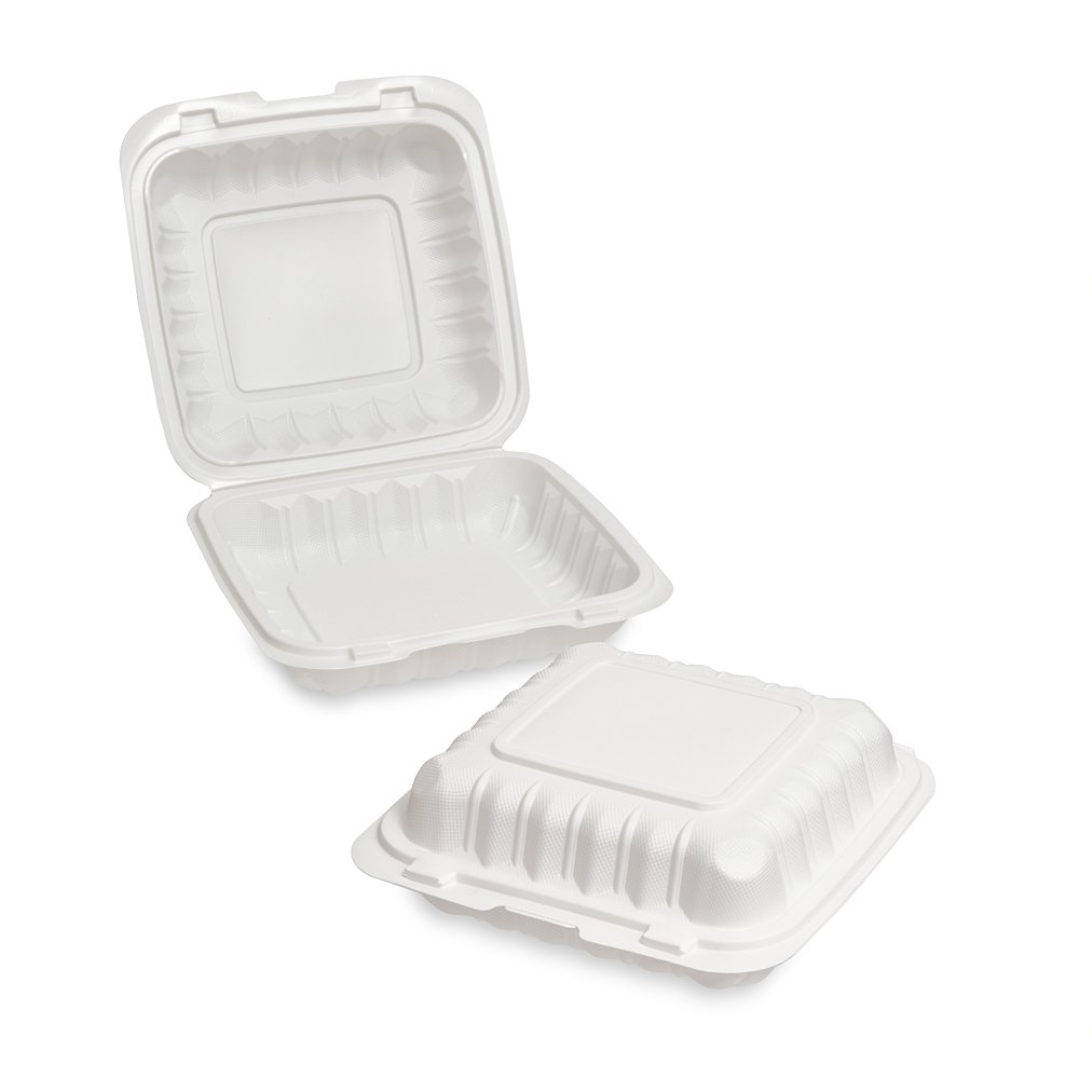 Microwave Meal Box (190x190x70mm/7.5×7.5″) White
