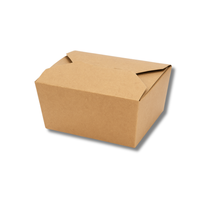 No.1A Snack Box (123/107×103/90x63mm-600ml/20oz) Brown